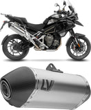 Exhaust Tip With Noise Certification Lv-14 Titanium Carbon Fiber End Cap - Leovince Compatible With Triumph Tiger 1200 Gt (2022-2024)