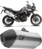 Exhaust Tip With Noise Certification Lv-14 Titanium Carbon Fiber End Cap - Leovince Compatible With Triumph Tiger 900 Rally Pro (2024-2026)
