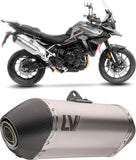 Terminale Di Scarico Con Omologazione Suono Lv-14 Acciaio Fondello Carbonio - Leovince Compatibile Con Triumph Tiger 900 Gt Pro (2024-2026)