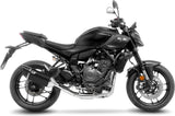 Complete Catalytic Exhaust System With Sound Certification Lv-14 R Steel Black Carbon Fiber End Cap - Leovince Compatible With Yamaha Mt-07 (2025-2026)