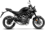 Impianto Di Scarico Completo Catalizzato E Con Omologazione Suono Lv-14 R Acciaio Nero Fondello Carbonio - Leovince Compatibile Con Yamaha Mt-07 (2021-2024)