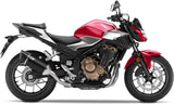 Terminale Di Scarico Con Omologazione Suono Lv-14 R Acciaio Nero Fondello Carbonio - Leovince Compatibile Con Honda Cb 500 X (2019-2023)