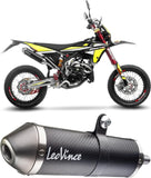 Terminale Di Scarico Con Omologazione Suono X-Fight Carbonio Fondello Acciaio - Leovince Compatibile Con Fantic Motor Xe 50 Performance (2021-2024)