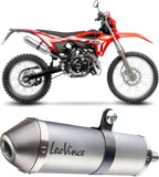 Terminale Di Scarico Con Omologazione Suono X-Fight Acciaio Fondello Acciaio - Leovince Compatibile Con Beta Rr 50 Enduro - Sport (2023-2024)