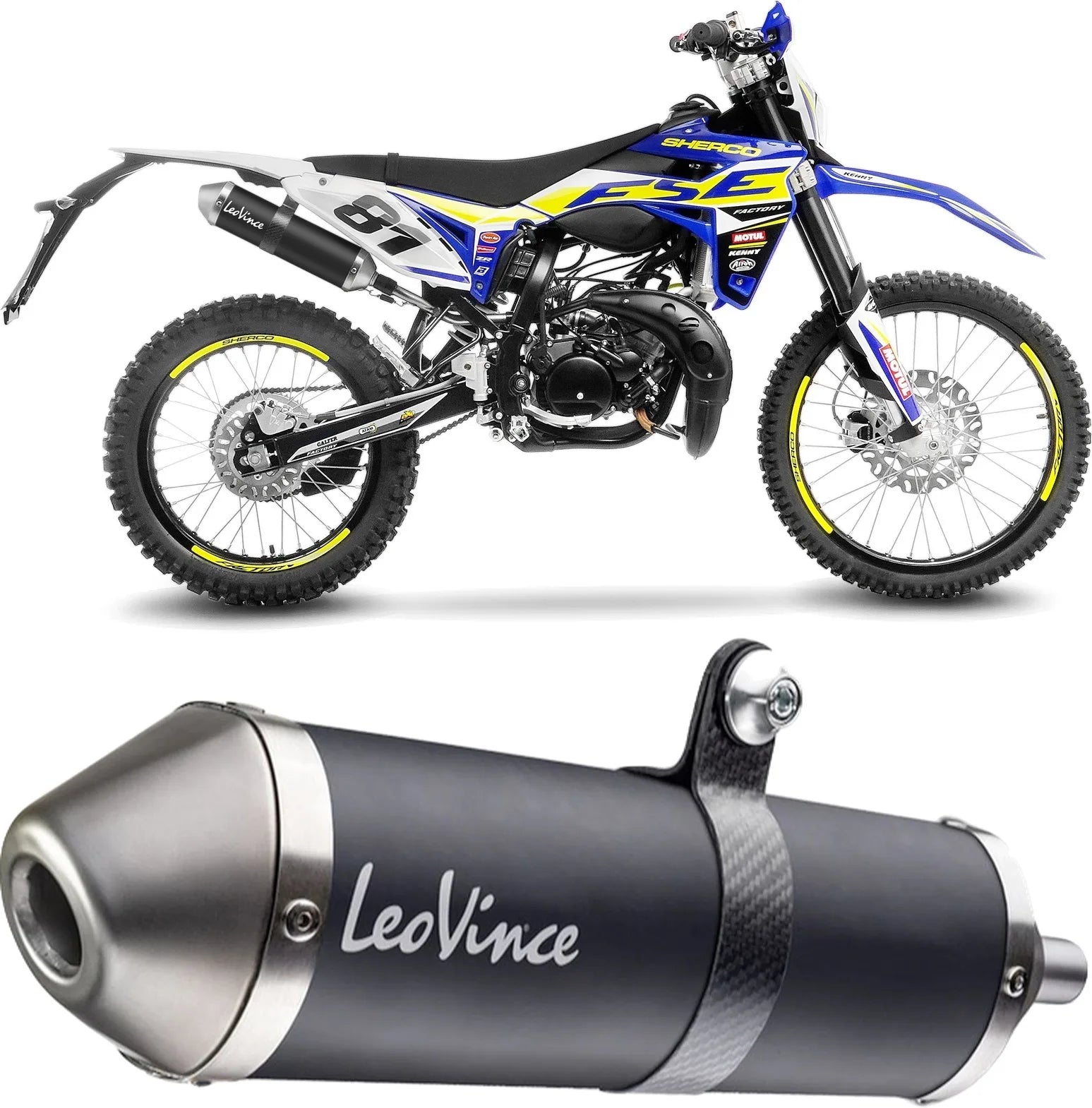 Terminale Di Scarico Con Omologazione Suono X-Fight Acciaio Nero Fondello Acciaio - Leovince Compatibile Con Sherco 50 Sm-R (2021-2024)