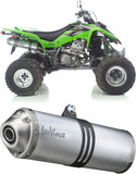 Terminale Di Scarico Con Omologazione Suono Lv-X Alluminio Fondello Acciaio - Leovince Compatibile Con Kawasaki Kfx 400 (2003-2006)