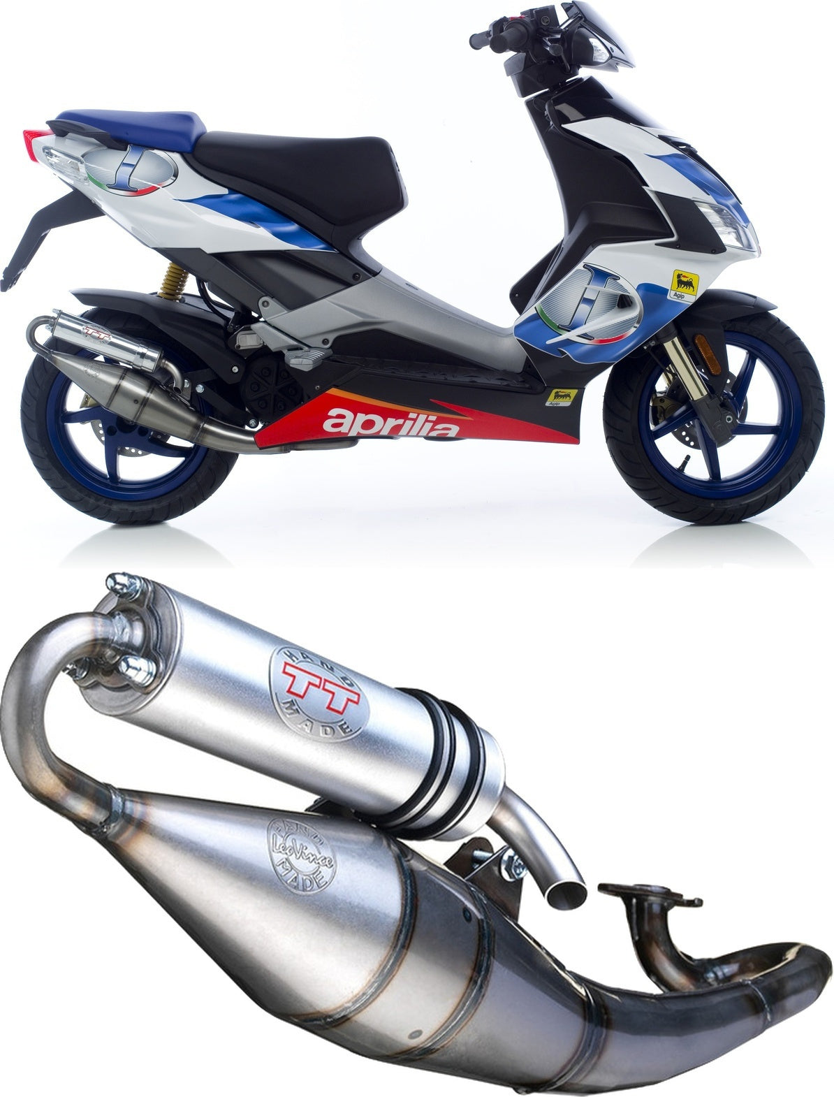 Complete Catalytic Exhaust System With Sound Certification Sito Stainless Steel - Leovince Compatible With Peugeot Ludix 50 2 One - Trend (2004-2012)