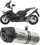 Terminale Di Scarico Con Omologazione Suono Nero Acciaio Fondello Carbonio - Leovince Compatibile Con Kawasaki Z 750 (2007-2014)