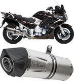 Doppio Terminale Di Scarico Con Omologazione Suono Lv One Evo Acciaio Fondello Carbonio - Leovince Compatibile Con Yamaha Fjr 1300 A - As (2001-2015)