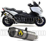 Terminale Di Scarico Con Omologazione Suono Race-Tech Titanio Carbonio - Arrow Special Parts Compatibile Con Yamaha Xp 560 T-Max (2020-2024)