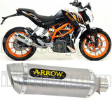 Terminale Di Scarico Con Omologazione Suono Thunder Alluminio Acciaio - Arrow Special Parts Compatibile Con Ktm Rc 390 (2015-2016)