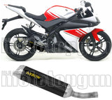 Terminale Di Scarico Con Omologazione Suono Thunder Alluminio Nero Acciaio - Arrow Special Parts Compatibile Con Yamaha Yzf-R 125 (2014-2016)