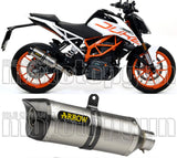 Terminale Di Scarico Con Omologazione Suono Thunder Titanio Carbonio - Arrow Special Parts Compatibile Con Ktm Rc 125 (2017-2020)
