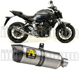 Terminale Di Scarico Con Omologazione Suono Thunder Titanio Carbonio - Arrow Special Parts Compatibile Con Yamaha Tracer 700 (2016-2019)
