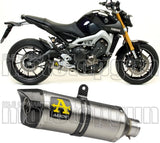 Terminale Di Scarico Con Omologazione Suono Thunder Titanio Carbonio - Arrow Special Parts Compatibile Con Yamaha Mt-09 (2013-2020)
