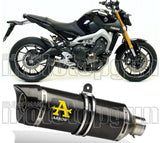Terminale Di Scarico Con Omologazione Suono Thunder Carbonio Carbonio - Arrow Special Parts Compatibile Con Yamaha Tracer 900 Gt (2018-2020)