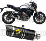 Terminale Di Scarico Con Omologazione Suono Thunder Alluminio Nero Carbonio - Arrow Special Parts Compatibile Con Honda Cb 650 R (2019-2023)