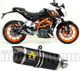Terminale Di Scarico Con Omologazione Suono Thunder Alluminio Nero Carbonio - Arrow Special Parts Compatibile Con Ktm 390 Duke (2013-2016)
