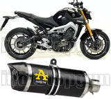 Terminale Di Scarico Con Omologazione Suono Thunder Alluminio Nero Carbonio - Arrow Special Parts Compatibile Con Yamaha Mt-09 Tracer (2015-2020)