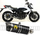 Terminale Di Scarico Con Omologazione Suono Thunder Alluminio Nero Carbonio - Arrow Special Parts Compatibile Con Yamaha Xj6 600 (2009-2015)