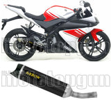 Terminale Di Scarico Con Omologazione Suono Thunder Alluminio Nero Carbonio - Arrow Special Parts Compatibile Con Yamaha Yzf-R 125 (2014-2016)