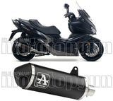 Terminale Di Scarico Con Omologazione Suono Urban Alluminio Nero Acciaio Nero - Arrow Special Parts Compatibile Con Kymco Xciting 400 I S (2019-2020)