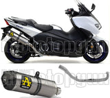 Impianto Di Scarico Completo Catalizzato E Con Omologazione Suono Race-Tech Alluminio Carbonio - Arrow Special Parts Compatibile Con Yamaha Xp 560 T-Max (2020-2024)