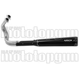 Impianto Di Scarico Completo Catalizzato E Con Omologazione Suono Rebel Alluminio Nero Alluminio Nero - Arrow Special Parts Compatibile Con Kawasaki Vulcan 650 S Cafe (2017-2020)