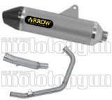 Impianto Di Scarico Completo Catalizzato E Con Omologazione Suono Thunder Alluminio Carbonio - Arrow Special Parts Compatibile Con Honda Crf 300 L (2021-2024)