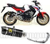 Impianto Di Scarico Completo Catalizzato E Con Omologazione Suono Thunder Alluminio Nero Carbonio - Arrow Special Parts Compatibile Con Honda Cbr 650 F (2014-2018)