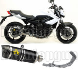 Impianto Di Scarico Completo Catalizzato E Con Omologazione Suono Thunder Alluminio Nero Carbonio - Arrow Special Parts Compatibile Con Yamaha Xj6 Diversion (2009-2015)