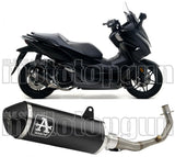 Impianto Di Scarico Completo Catalizzato E Con Omologazione Suono Urban Alluminio Nero Acciaio Nero - Arrow Special Parts Compatibile Con Honda Forza 125 (2015-2016)