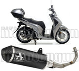 Impianto Di Scarico Completo Catalizzato E Con Omologazione Suono Urban Alluminio Nero Acciaio Nero - Arrow Special Parts Compatibile Con Honda Sh 150 I (2017-2019)