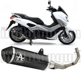 Impianto Di Scarico Completo Catalizzato E Con Omologazione Suono Urban Alluminio Nero Acciaio Nero - Arrow Special Parts Compatibile Con Yamaha N-Max 125 (2017-2020)