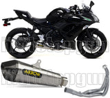 Impianto Di Scarico Completo Catalizzato E Con Omologazione Suono X-Kone Nichrom Carbonio - Arrow Special Parts Compatibile Con Kawasaki Z 650 (2017-2020)