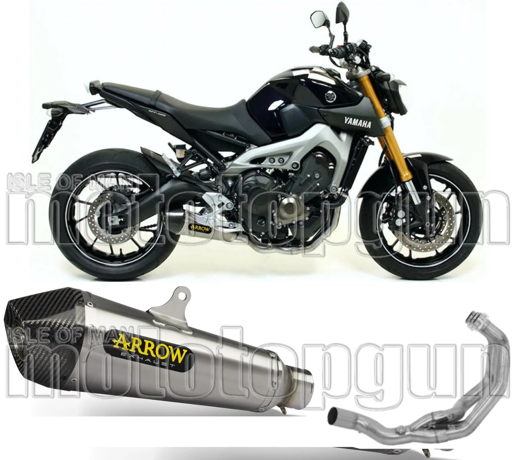 Impianto Di Scarico Completo Catalizzato E Con Omologazione Suono X-Kone Nichrom Carbonio - Arrow Special Parts Compatibile Con Yamaha Mt-09 (2013-2020)