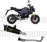 Impianto Di Scarico Completo Catalizzato E Con Omologazione Suono X-Kone Nichrom Nero Carbonio - Arrow Special Parts Compatibile Con Honda Msx 125 (2016-2020)
