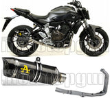 Impianto Di Scarico Completo Catalizzato E Con Omologazione Suono Thunder Carbonio Carbonio - Arrow Special Parts Compatibile Con Yamaha Tracer 700 (2020)