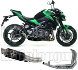 Impianto Di Scarico Completo Non Catalizzato E Con Omologazione Suono Gp2 Gp-2 Nichrom Nero Acciaio - Arrow Special Parts Compatibile Con Kawasaki Z 900 (2017-2019)