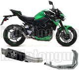 Impianto Di Scarico Completo Non Catalizzato E Con Omologazione Suono Gp2 Gp-2 Nichrom Nero Acciaio - Arrow Special Parts Compatibile Con Kawasaki Z 900 A2 (2019-2024)