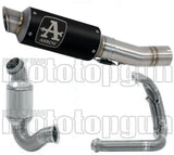 Impianto Di Scarico Completo Non Catalizzato E Con Omologazione Suono Gp2 Gp-2 Nichrom Nero Acciaio - Arrow Special Parts Compatibile Con Ktm 790 Duke (2018-2020)