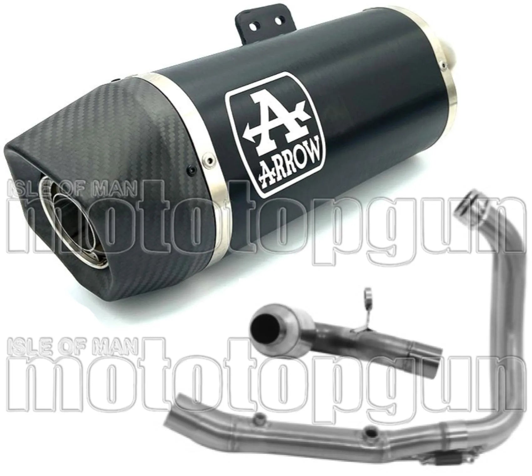 Impianto Di Scarico Completo Non Catalizzato E Con Omologazione Suono Indy-Race Alluminio Nero Carbonio - Arrow Special Parts Compatibile Con Bmw F 900 Xr (2020-2024)