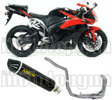 Impianto Di Scarico Completo Non Catalizzato E Con Omologazione Suono Indy-Race Alluminio Nero Carbonio - Arrow Special Parts Compatibile Con Honda Cbr 600 Rr (2009-2012)