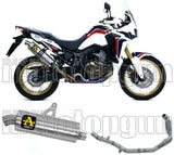 Impianto Di Scarico Completo Non Catalizzato E Con Omologazione Suono Maxi Race-Tech Alluminio Acciaio - Arrow Special Parts Compatibile Con Honda Crf 1000 L Africa Twin (2016-2019)