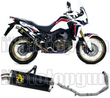 Impianto Di Scarico Completo Non Catalizzato E Con Omologazione Suono Maxi Race-Tech Alluminio Nero Acciaio - Arrow Special Parts Compatibile Con Honda Crf 1100 L Africa Twin Adventure Sports (2020-2023)