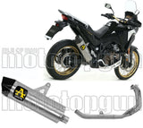 Impianto Di Scarico Completo Non Catalizzato E Con Omologazione Suono Maxi Race-Tech Titanio Carbonio - Arrow Special Parts Compatibile Con Honda Crf 1100 L Africa Twin (2020-2023)
