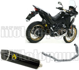 Impianto Di Scarico Completo Non Catalizzato E Con Omologazione Suono Maxi Race-Tech Alluminio Nero Carbonio - Arrow Special Parts Compatibile Con Honda Crf 1100 L Africa Twin Adventure Sports (2020-2023)