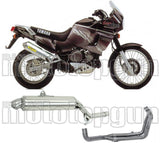 Impianto Di Scarico Completo Non Catalizzato E Con Omologazione Suono Paris Dacar Inox Acciaio - Arrow Special Parts Compatibile Con Yamaha Xtz 750 Super Ténéré (1989-1994)