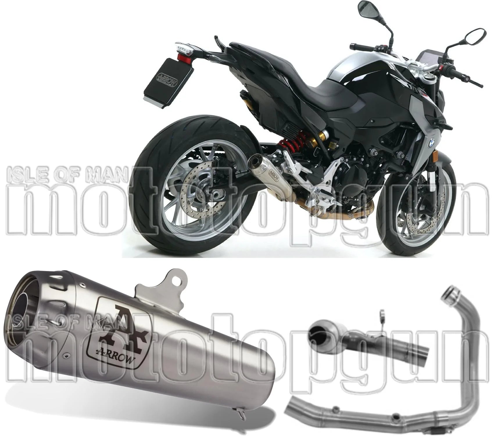 Impianto Di Scarico Completo Non Catalizzato E Con Omologazione Suono Pro-Race Titanio Titanio - Arrow Special Parts Compatibile Con Bmw F 900 R (2020-2024)