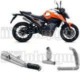 Impianto Di Scarico Completo Non Catalizzato E Con Omologazione Suono Pro-Race Titanio Titanio - Arrow Special Parts Compatibile Con Ktm 790 Duke (2018-2020)